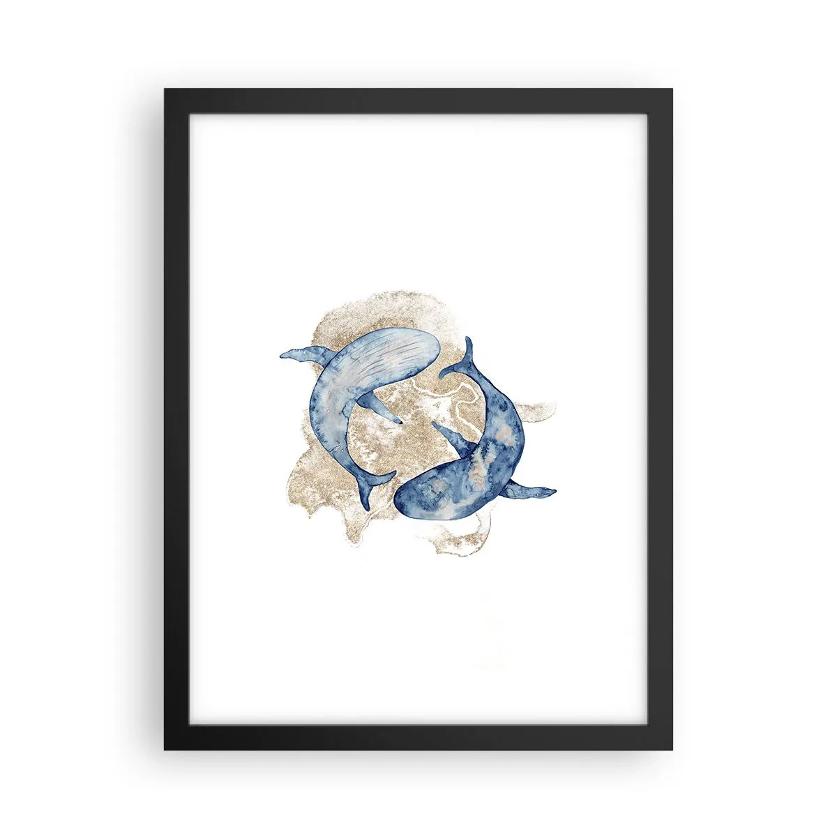 Pôster com moldura preta - Amizade ou amor? - 30x40 cm