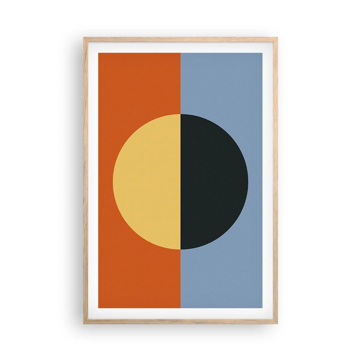 Pôster com moldura de carvalho claro - Composição do calor e do frio - 61x91 cm