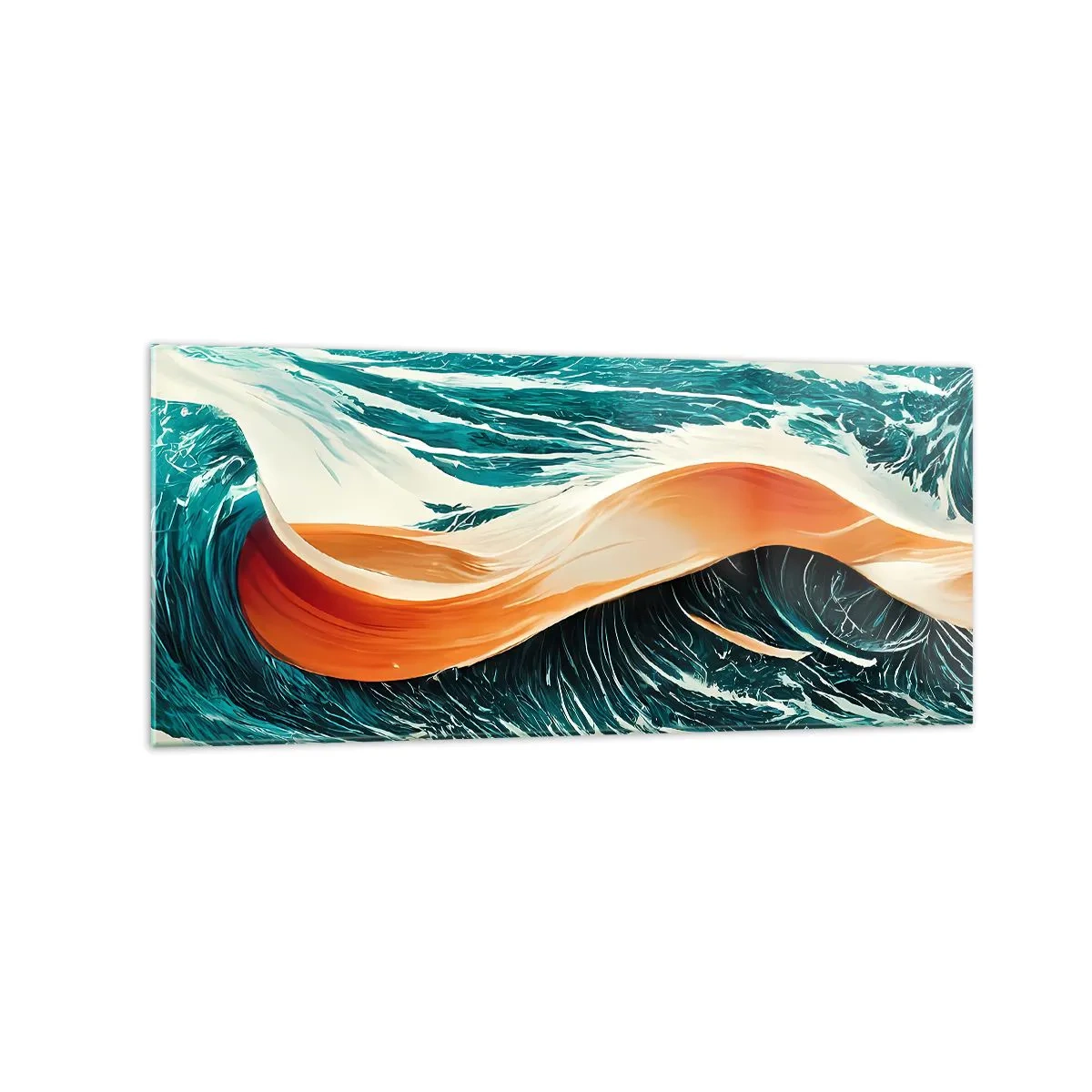 Quadro em vidro - O sonho de um surfista - 120x50 cm