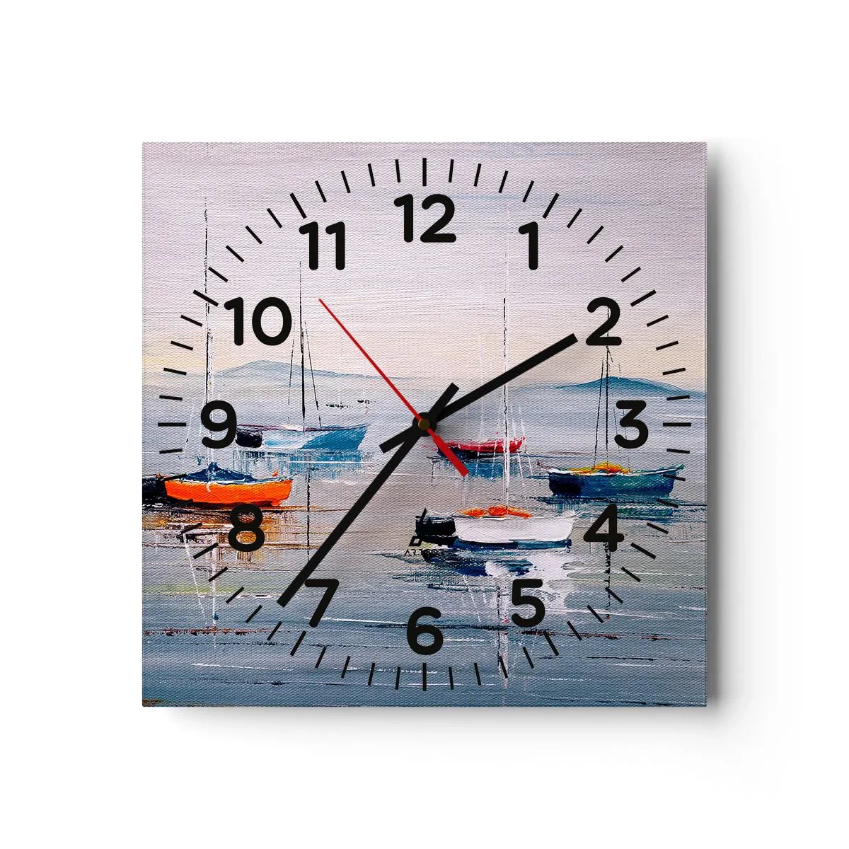 Relógio de parede - Relógio em vidro - Um merecido descanso - 30x30 cm