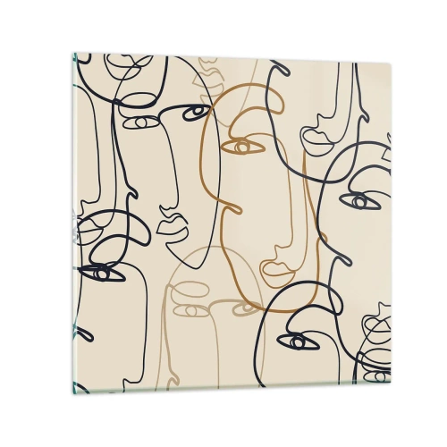 Quadro em vidro - Retrato multiplicado - 30x30 cm