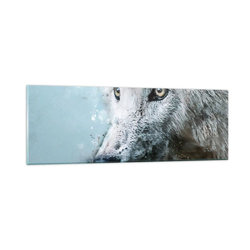 Quadro em vidro - Conheça a alma do lobo - 90x30 cm