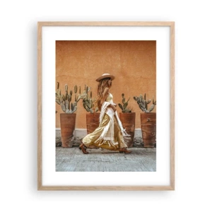 Pôster com moldura de carvalho claro - Estilo hippie - 40x50 cm