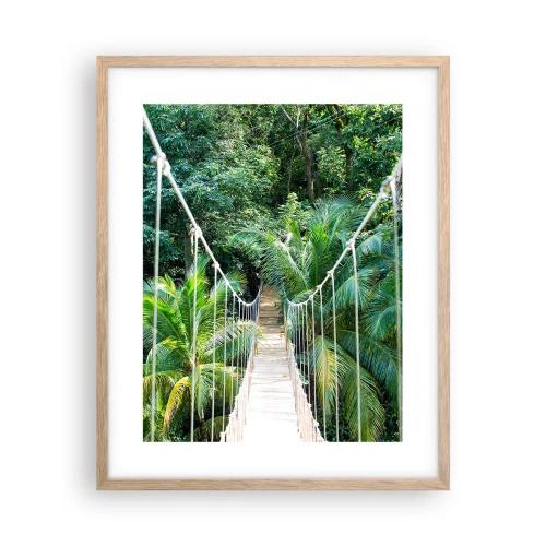 Pôster com moldura de carvalho claro - Bem-vindo à selva! - 40x50 cm