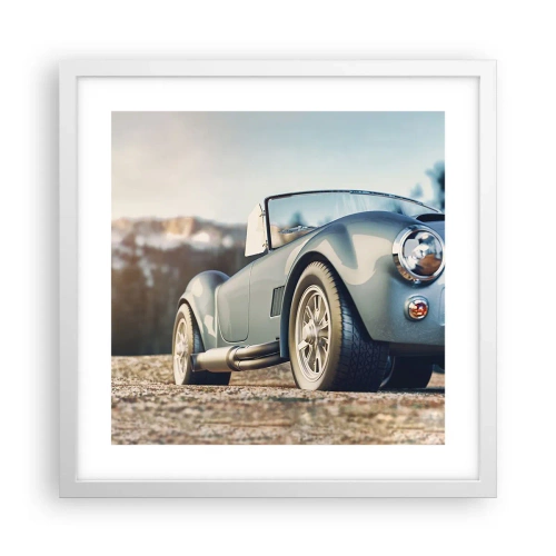 Pôster em moldura branca - Porque o estilo conta - 40x40 cm