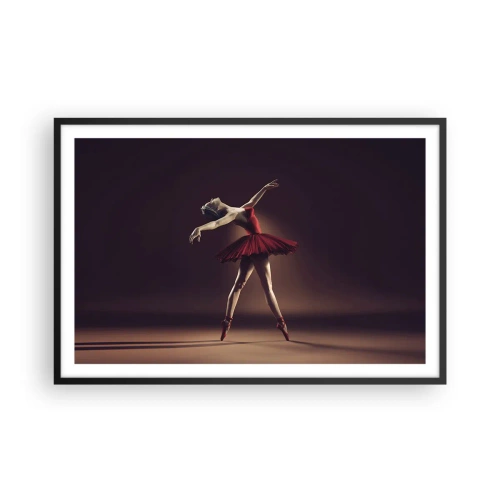 Pôster com moldura preta - Prima ballerina - 91x61 cm