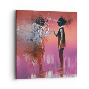 Quadro em tela - É possível olhar para dentro de si mesmo? - 30x30 cm