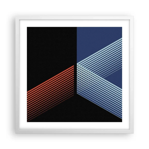 Pôster em moldura branca - Uma história simples - 50x50 cm