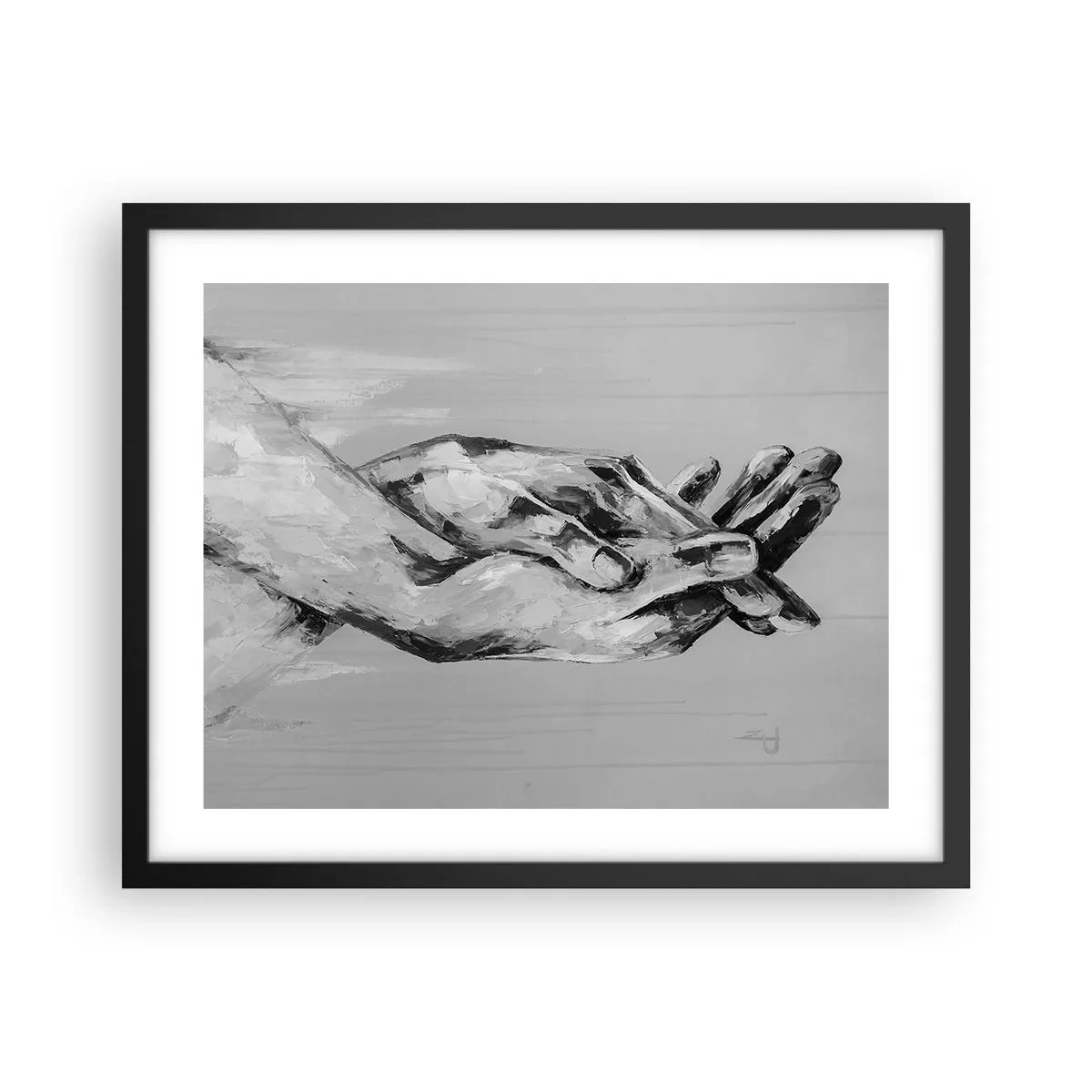 Pôster com moldura preta - Início... - 50x40 cm