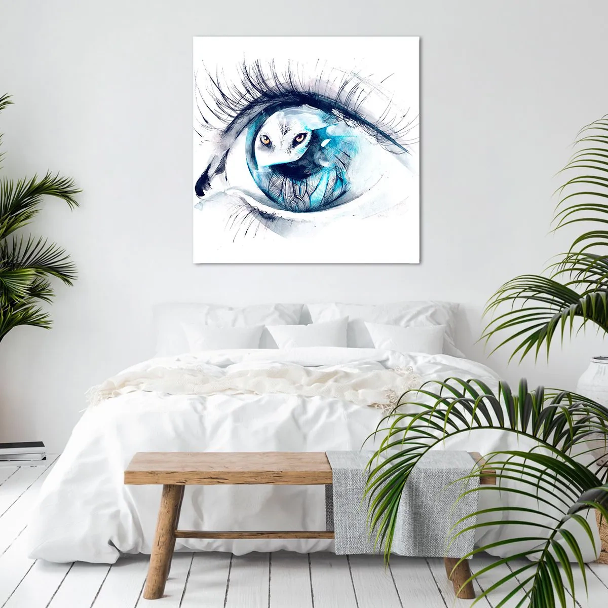 Quadro em tela - Cara a cara com o selvagem - 40x40 cm