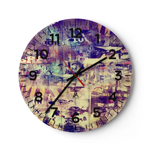 Relógio de parede - Relógio em vidro - E isso é tudo o que resta - 40x40 cm