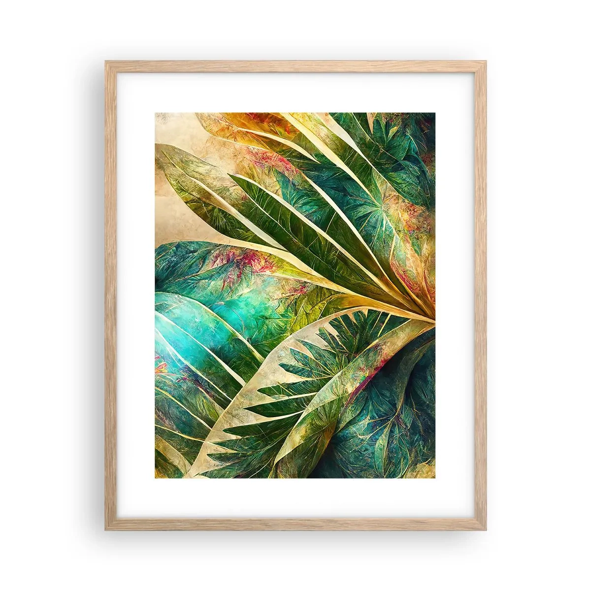 Pôster com moldura de carvalho claro - As cores dos trópicos - 40x50 cm