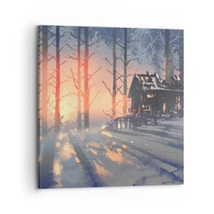 Quadro em tela - Somente o sol espreita aqui - 70x70 cm