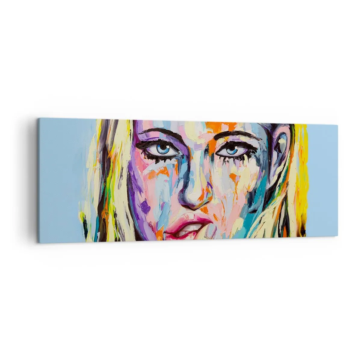 Quadro em tela - Olhe-a diretamente nos olhos - 140x50 cm