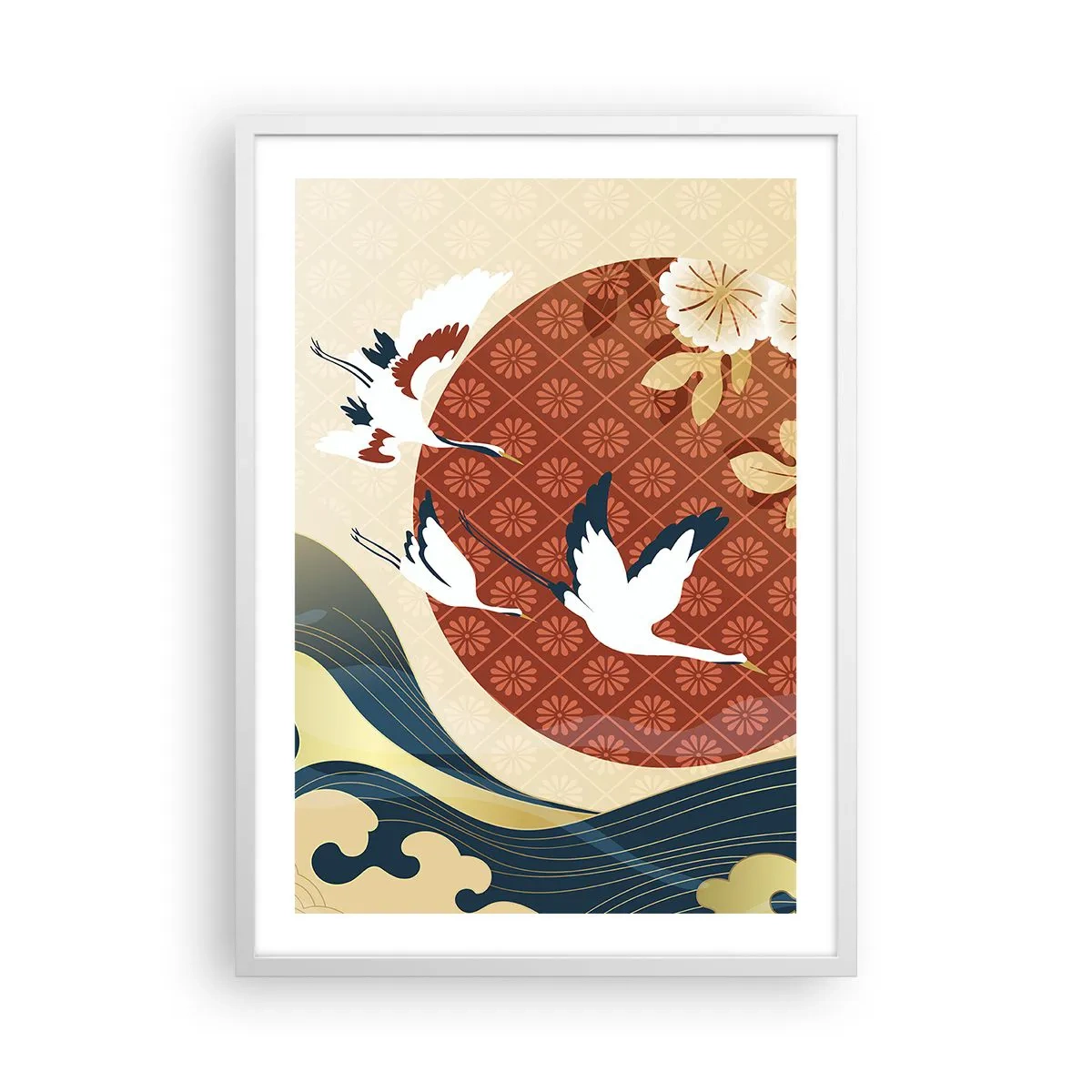 Pôster em moldura branca - Conto de fadas japonês - 50x70 cm