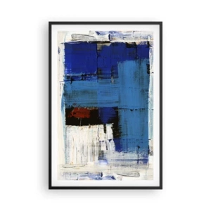 Pôster com moldura preta - O segredo do azul - 61x91 cm
