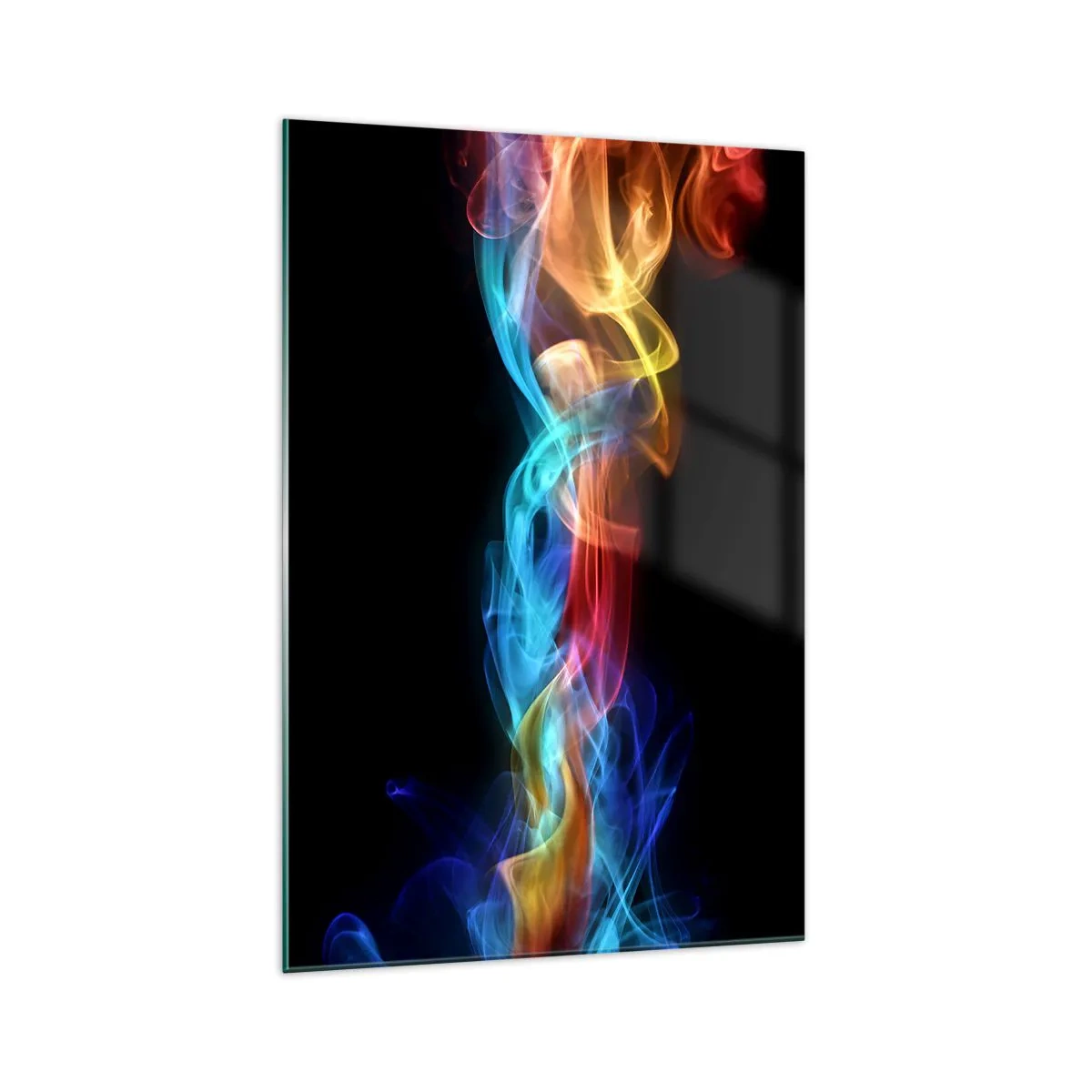 Quadro em vidro - Dança da névoa em arco-íris - 70x100 cm