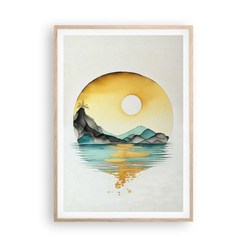 Pôster com moldura de carvalho claro - No círculo da beleza - 70x100 cm