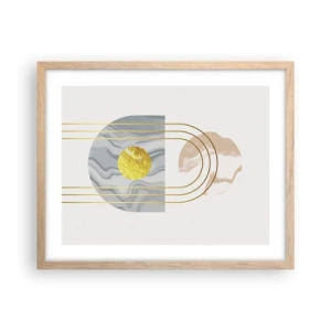 Pôster com moldura de carvalho claro - Brilho e claridade - 50x40 cm