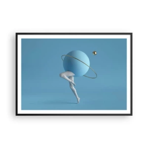 Pôster com moldura preta - Planetas a enlouquecer - 100x70 cm