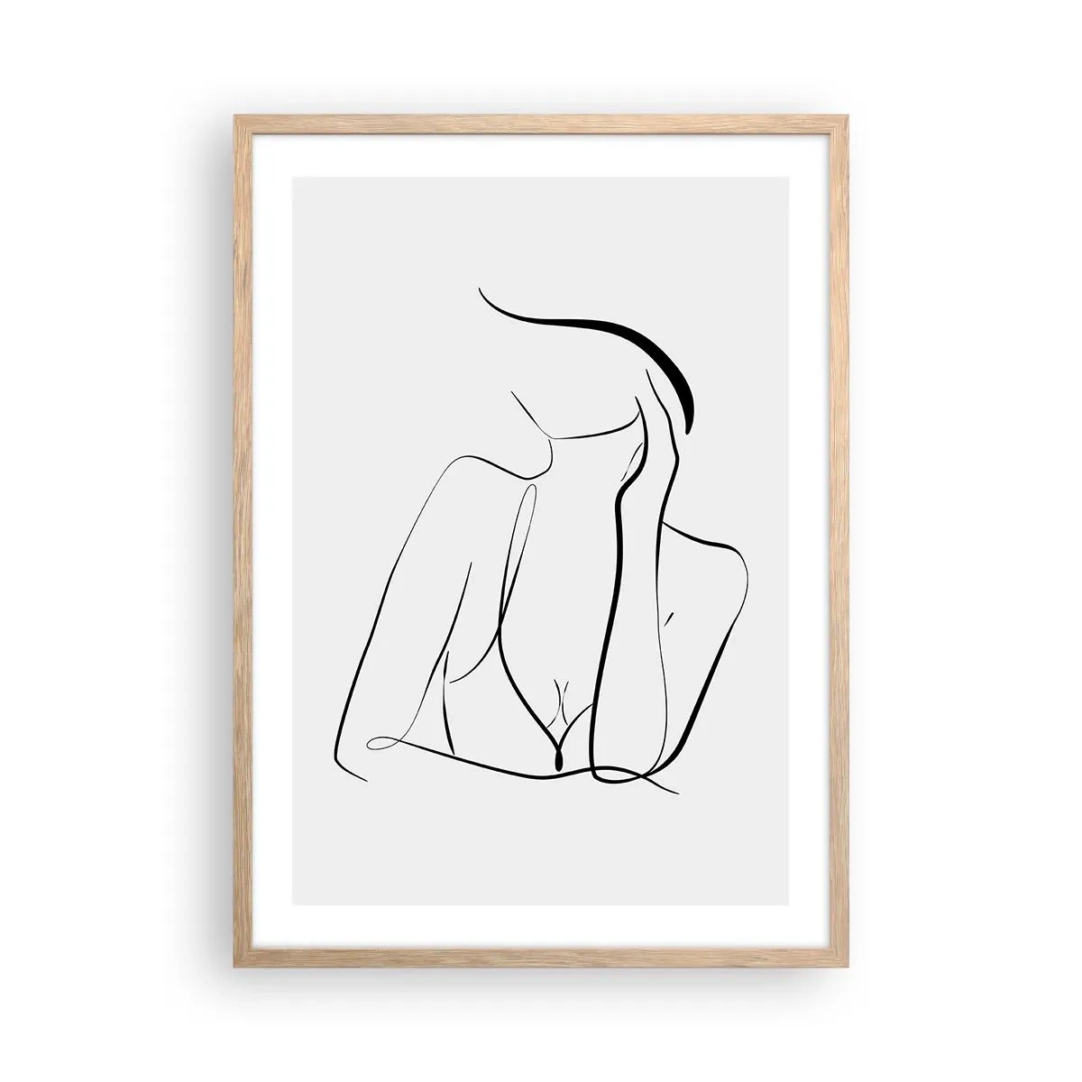 Pôster com moldura de carvalho claro - Na onda dos sonhos - 50x70 cm