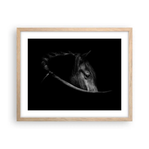 Pôster com moldura de carvalho claro - Príncipe Negro - 50x40 cm
