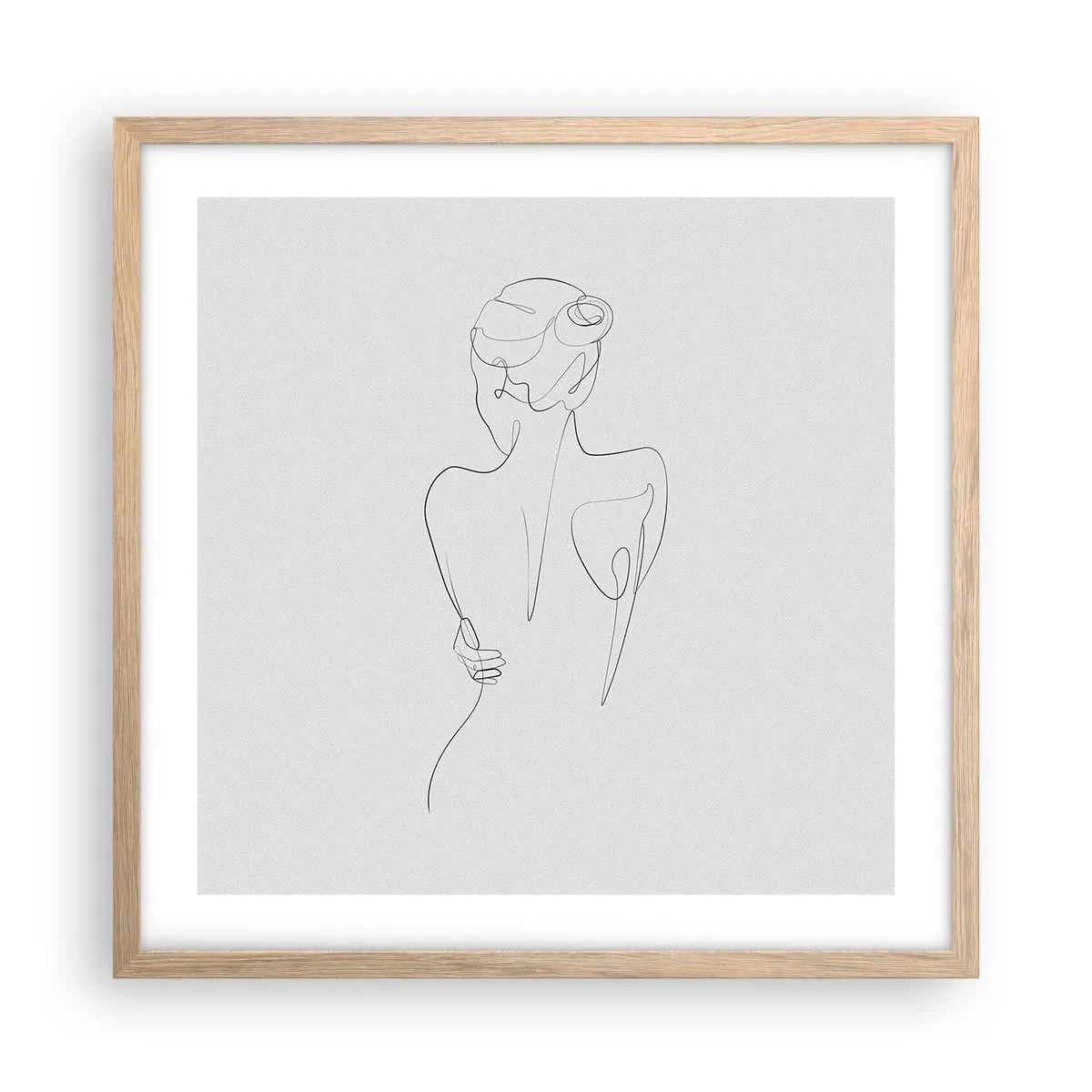 Pôster com moldura de carvalho claro - Música corporal - 50x50 cm