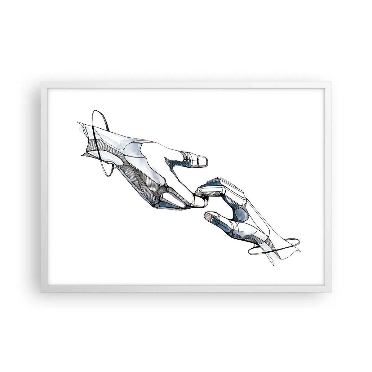 Pôster em moldura branca - Um bom gesto - 70x50 cm