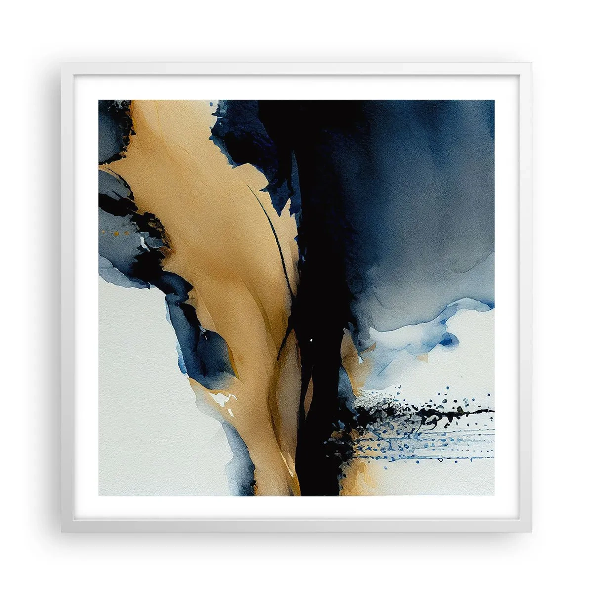 Pôster em moldura branca - Atrás da cortina - 60x60 cm