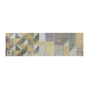 Amostra de papel de parede Premium Canvas - Em ângulo com um triângulo - Abstração, Pedaço, Triângulos - 100x30 cm