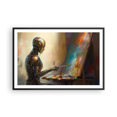 Pôster com moldura preta - A arte do futuro - 91x61 cm