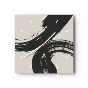 Relógio de parede - Relógio em vidro - Varrer e circular - 40x40 cm