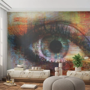 Papel de Parede Autocolante Deluxe Sticker - Pode olhar para a alma - Abstração, Olho, Pedaço - 400x280 cm