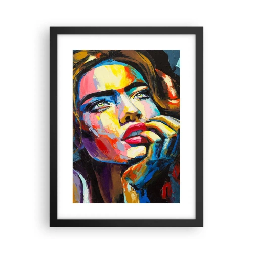 Pôster com moldura preta - Sonhos como pássaros voando no céu - 30x40 cm