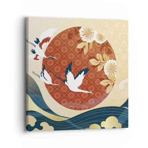 Quadro em tela - Conto de fadas japonês - 30x30 cm