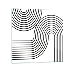 Quadro em vidro - Na curva - 40x40 cm