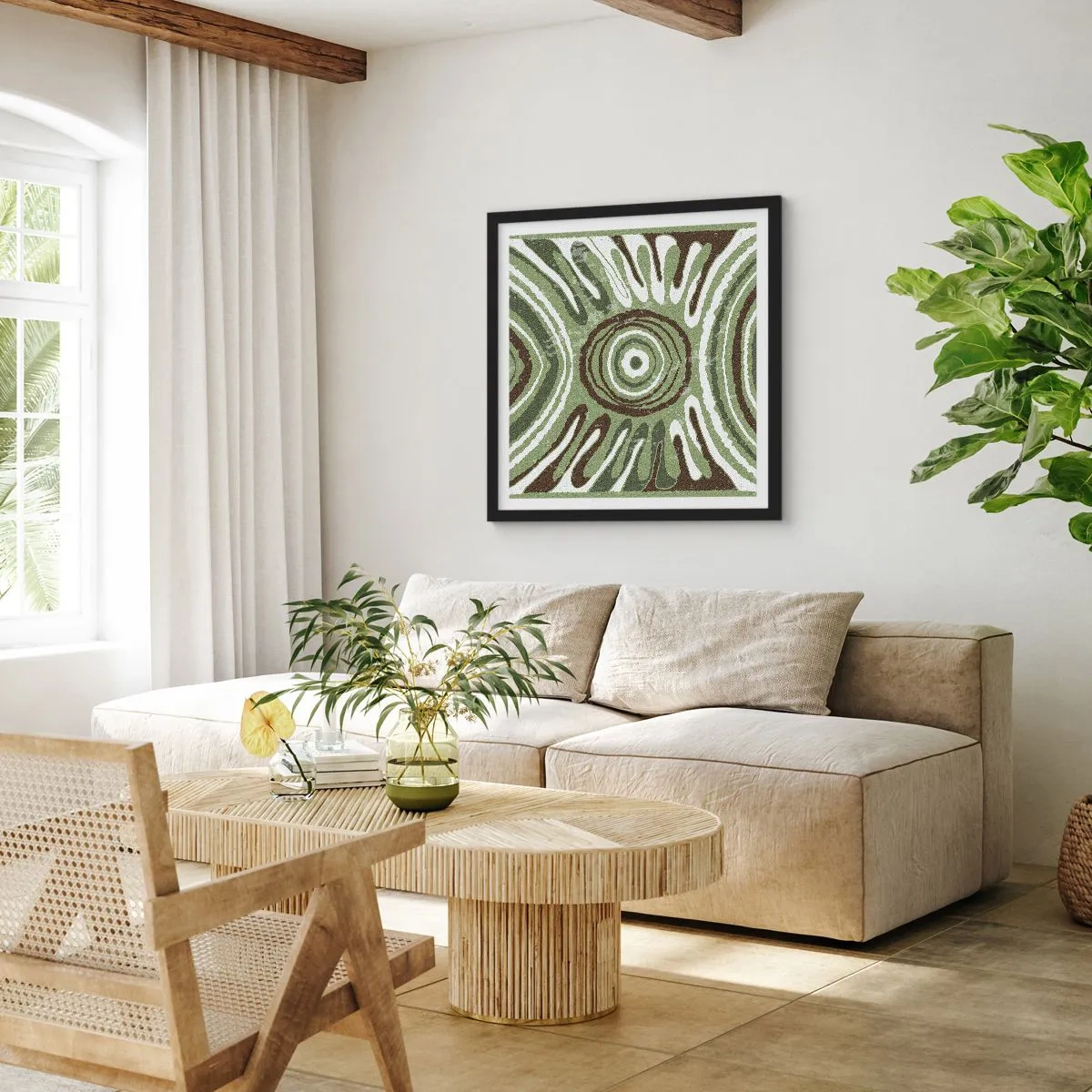 Pôster com moldura preta - Uma explosão de emoções - 60x60 cm