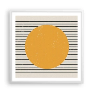 Pôster em moldura branca - O poder da simplicidade - 60x60 cm