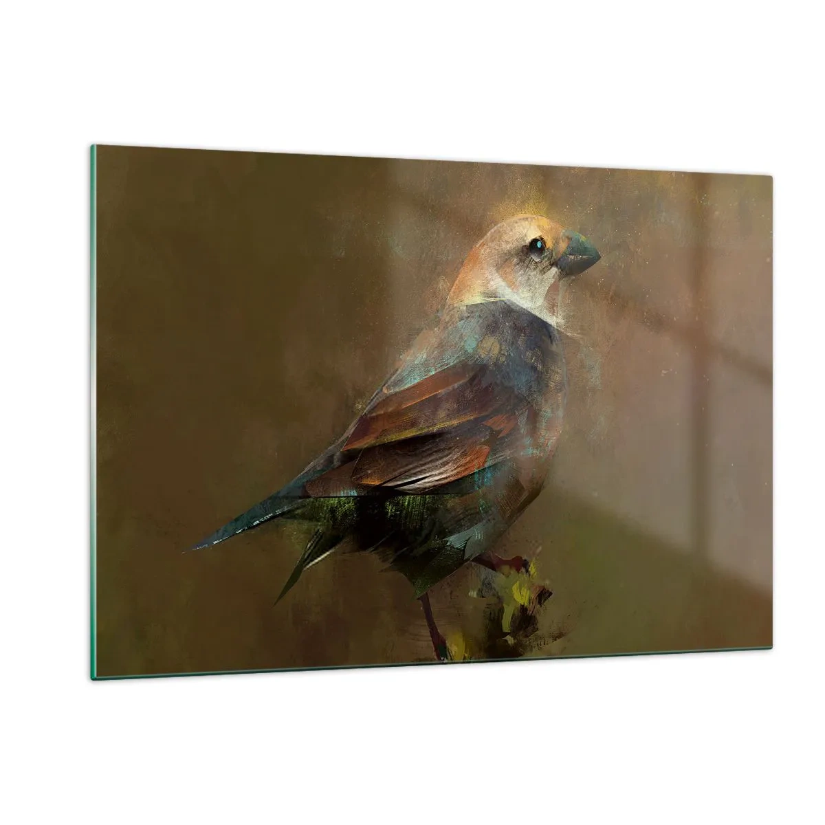 Quadro em vidro - Pardal, pequeno passarinho - 120x80 cm