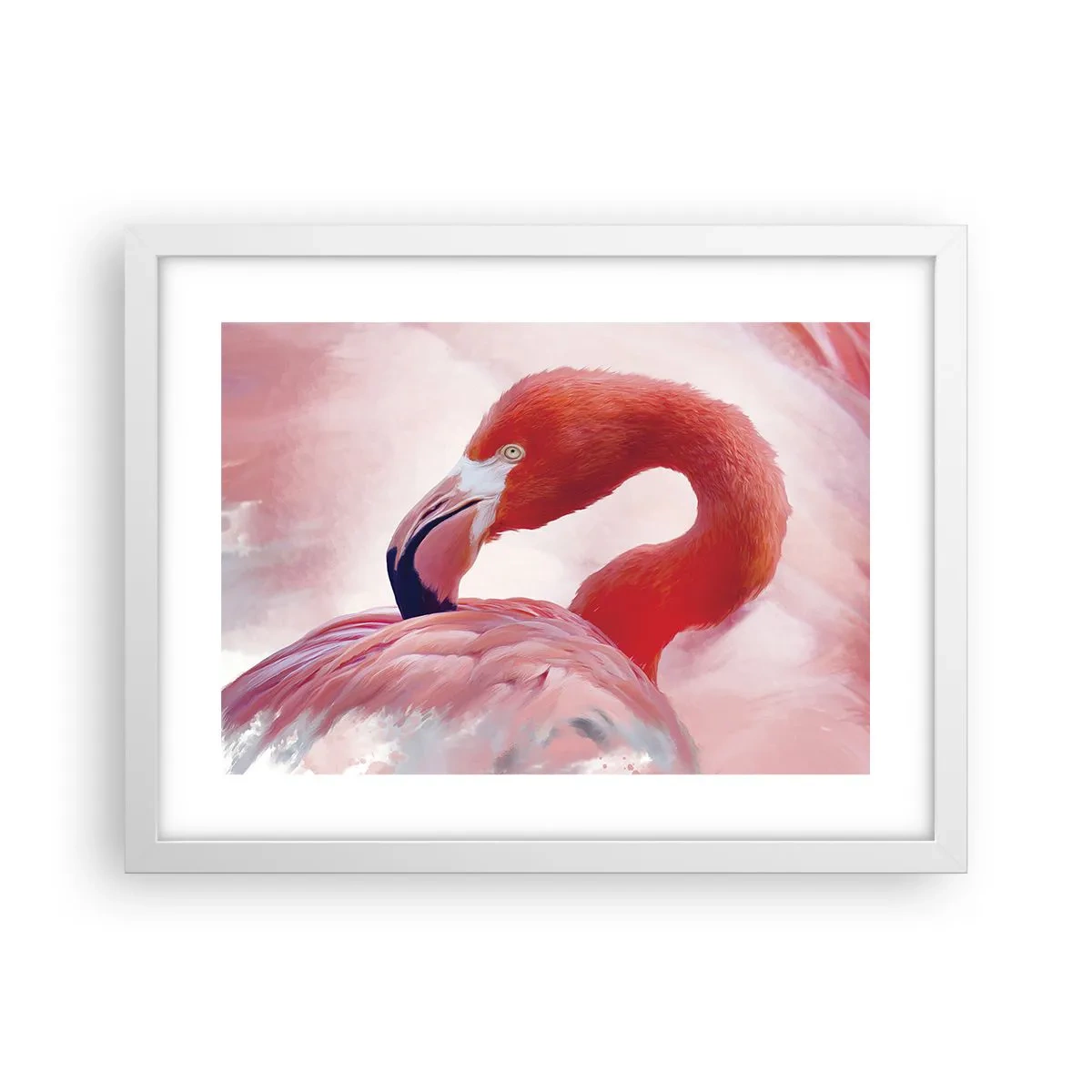 Pôster em moldura branca - Beleza das aves - 40x30 cm