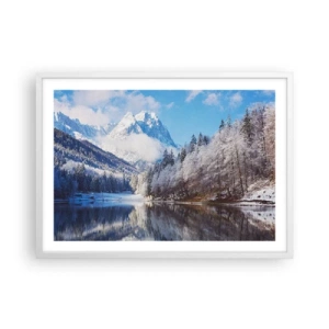 Pôster em moldura branca - Guarda de neve - 70x50 cm