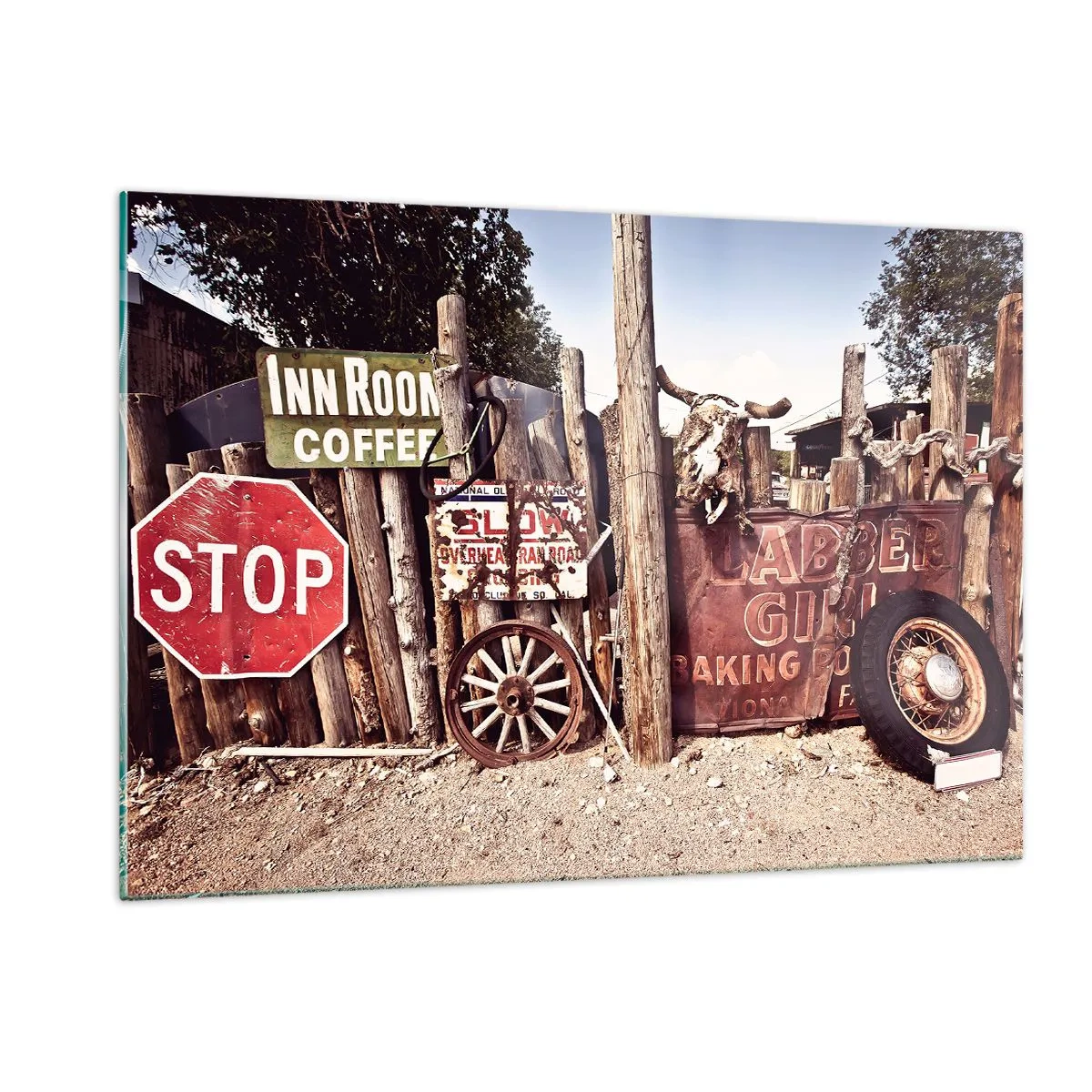 Quadro em vidro - E o tempo parou - 120x80 cm