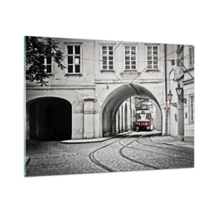 Quadro em vidro - Através do labirinto urbano - 100x70 cm