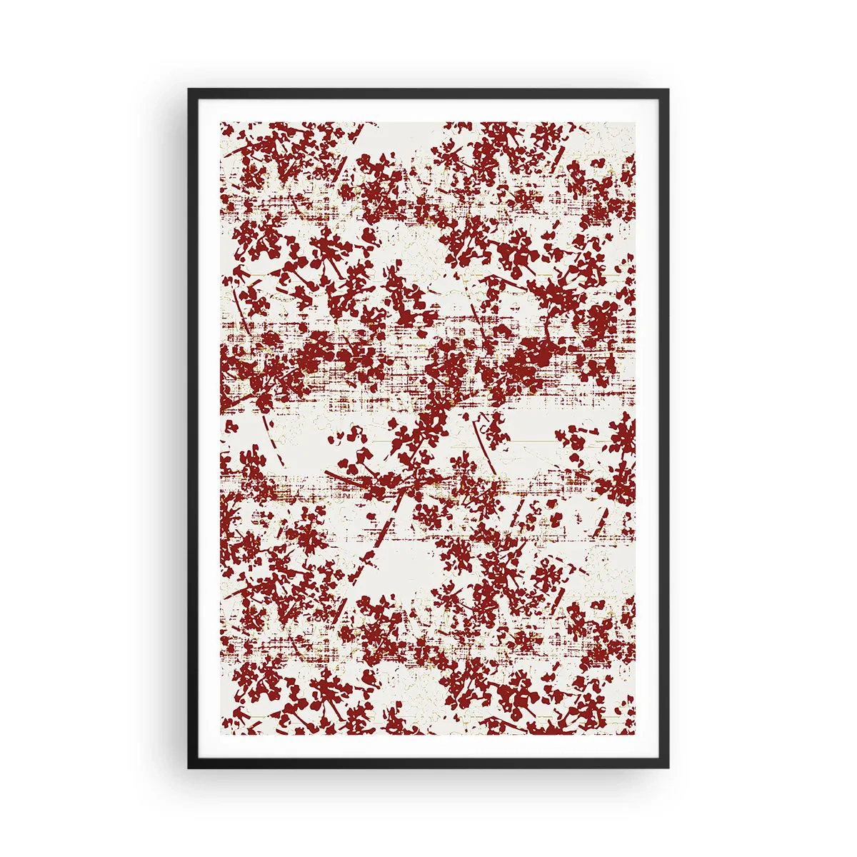 Pôster com moldura preta - Como chita antiga - 70x100 cm