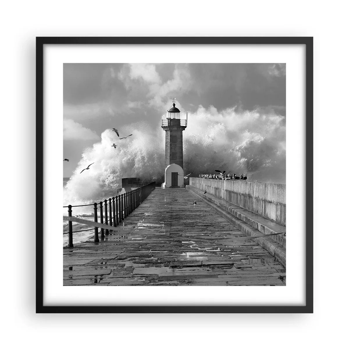 Pôster com moldura preta - Destemida - 50x50 cm