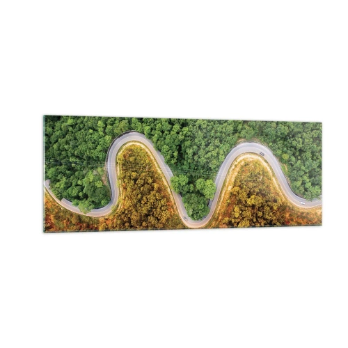 Quadro em vidro - Fronteiras e descobertas - 140x50 cm