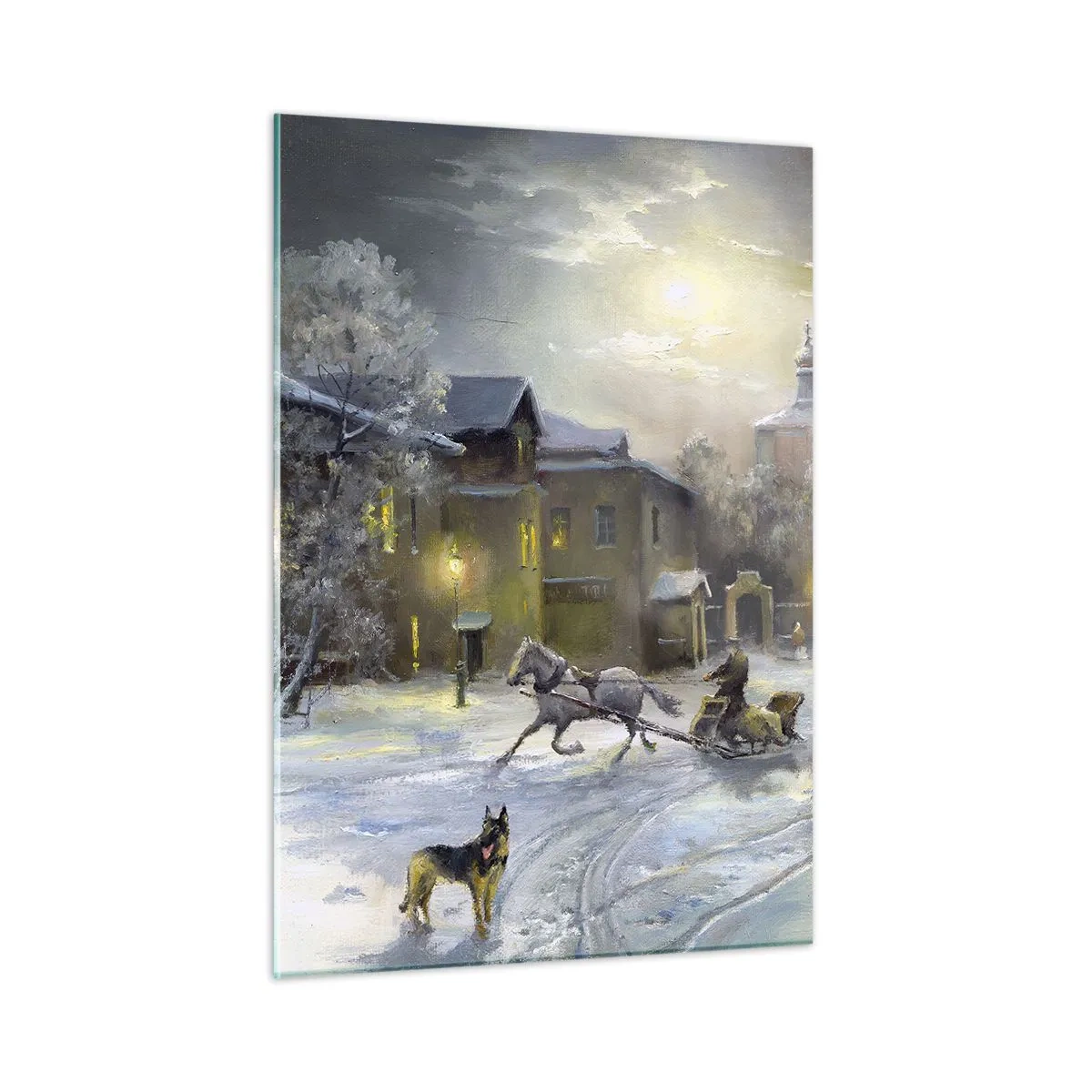Quadro em vidro - A magia do inverno russo - 50x70 cm