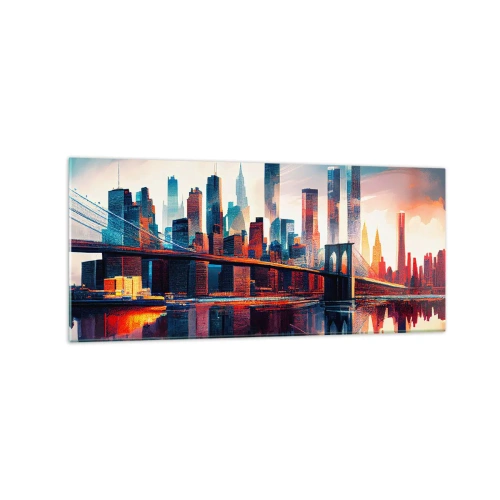 Quadro em vidro - Nova York dos sonhos - 120x50 cm