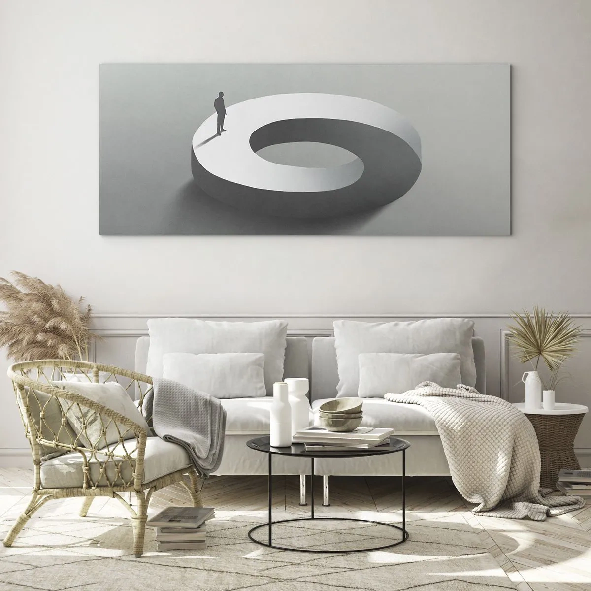 Quadro em vidro - Seja inteligente - 140x50 cm