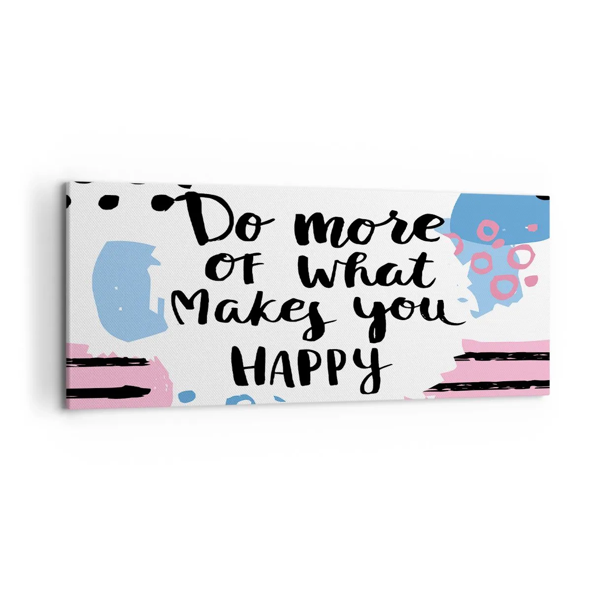 Quadro em tela - Como ser feliz - 120x50 cm